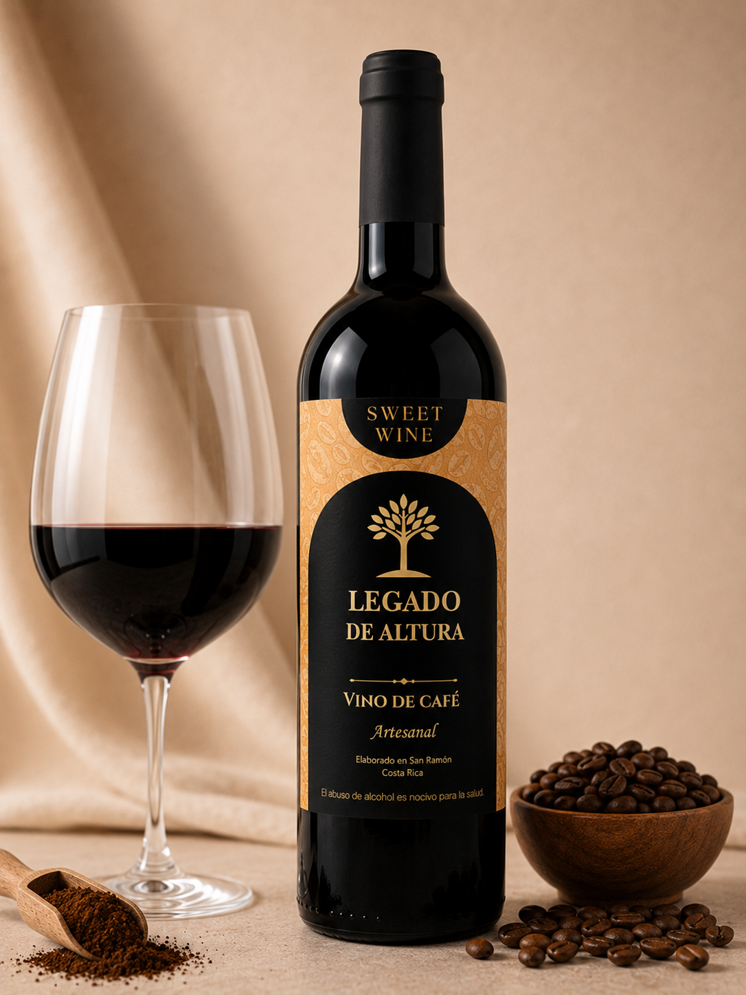 Botella de Vino de Café