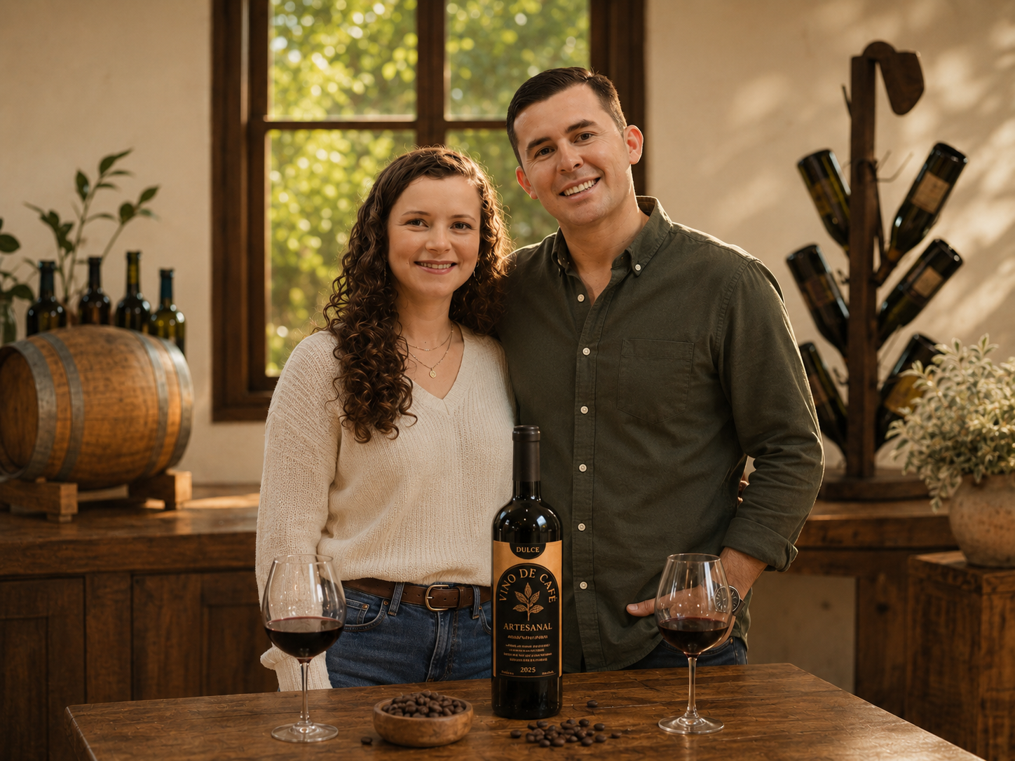 Familia fundadora de Legado de Altura reunida en su espacio de vinos artesanales