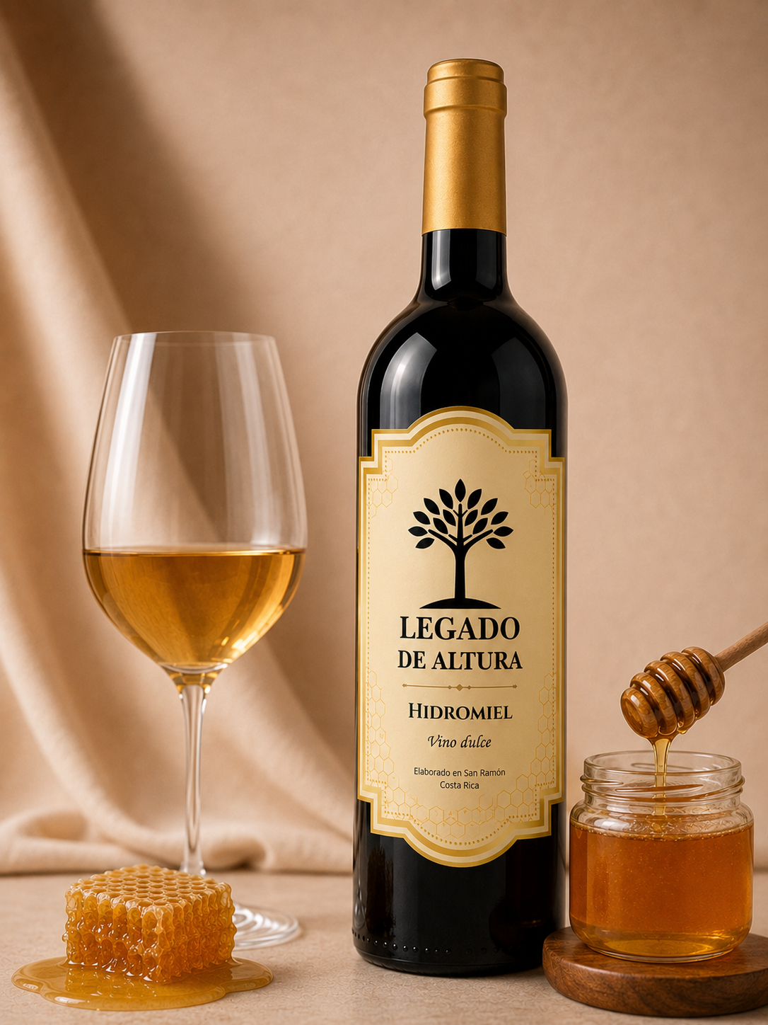 Botella de Vino de Miel