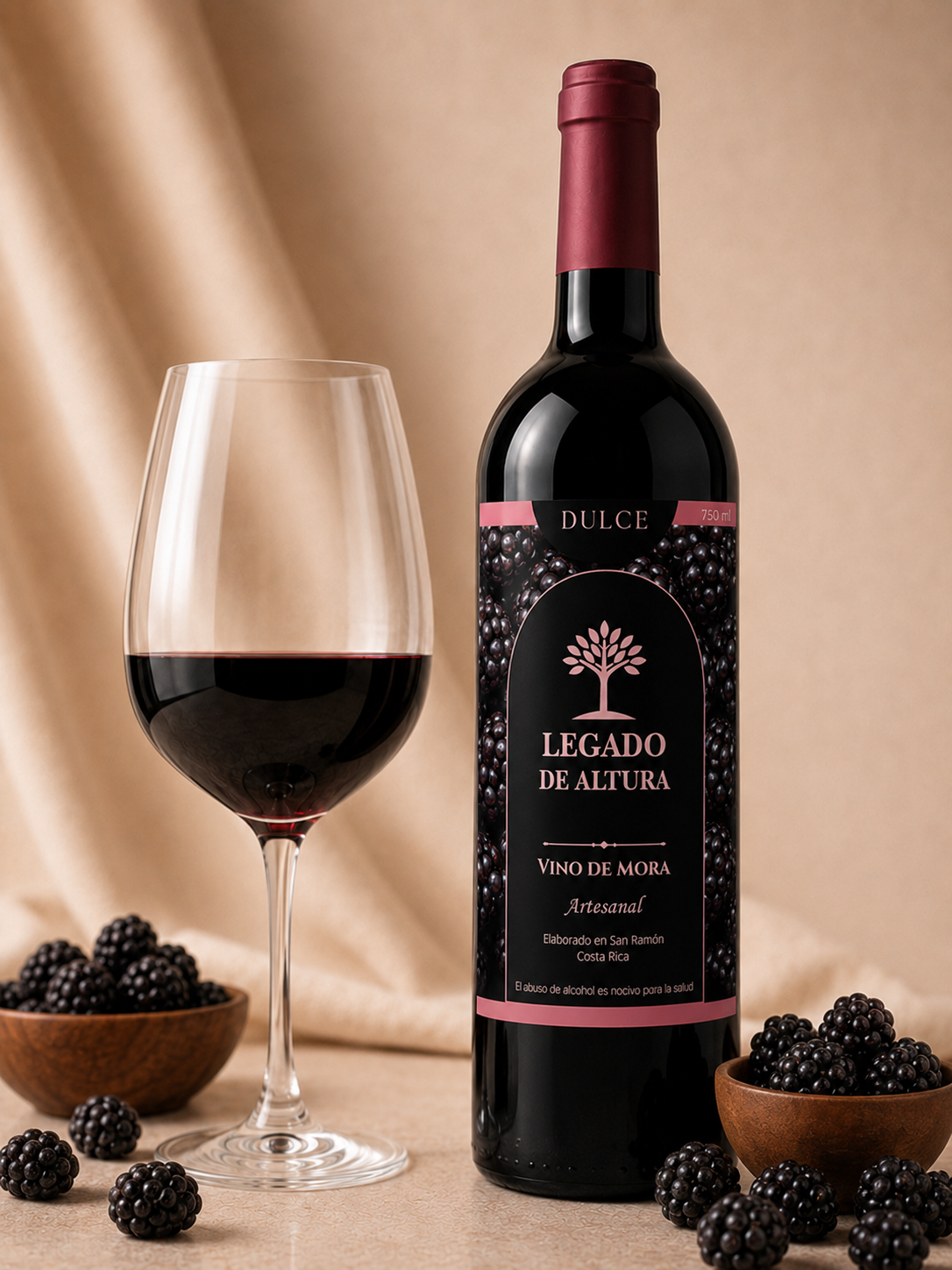 Botella de Vino de Mora